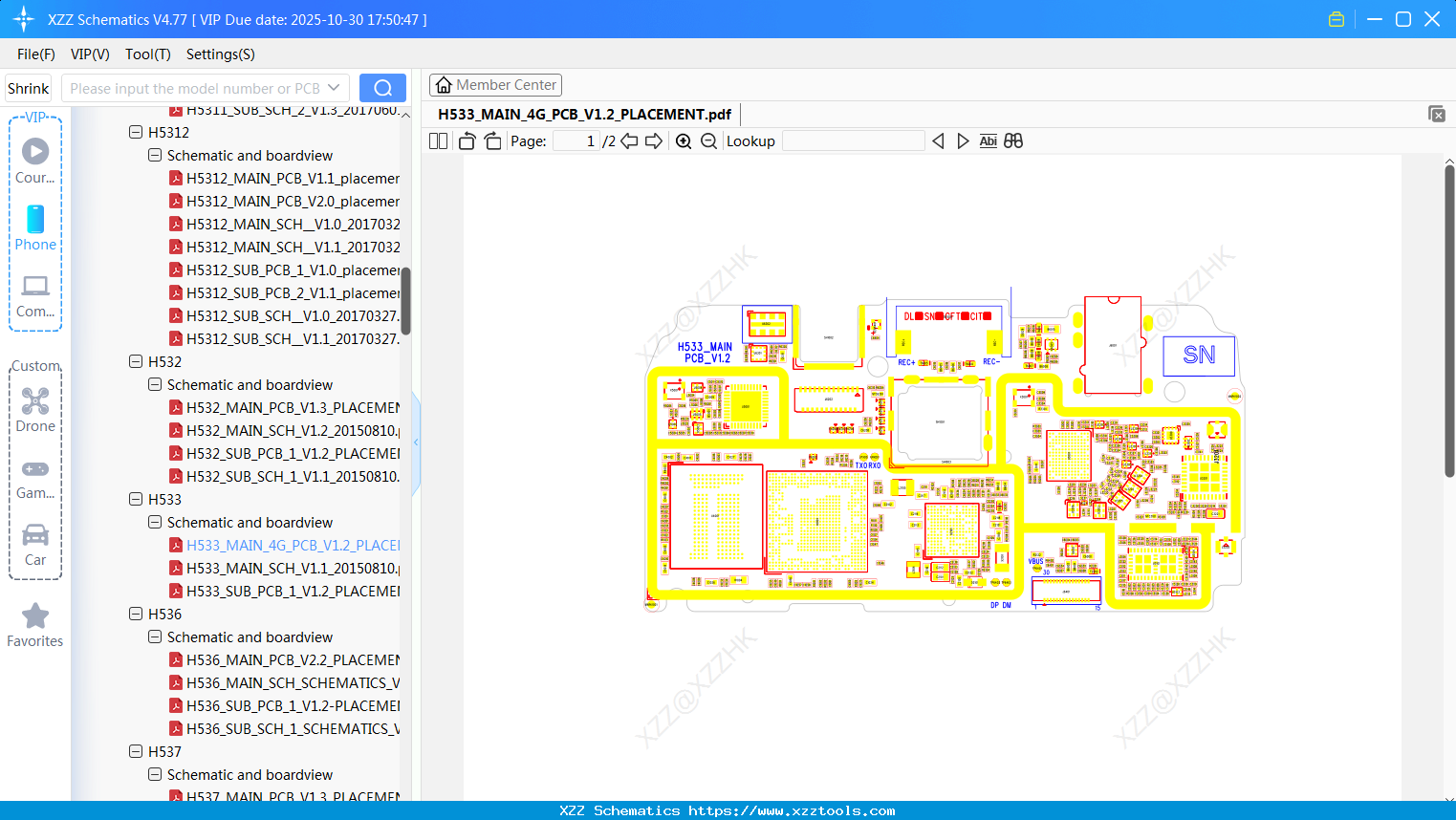 Infinix H533_MAIN_4G_PCB_V1.2_PLACEMENT